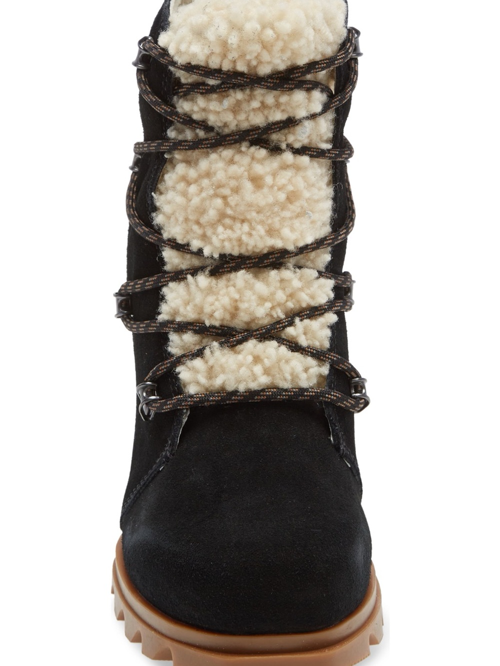 Sorel Black Suede Winter Boot with Cream Sherpa Lining